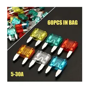 60PCS Bagged 5-30A Small Size Car Fuse Set