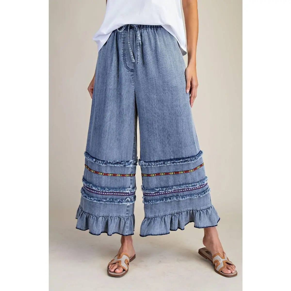 Easel Chambray Charm Pants