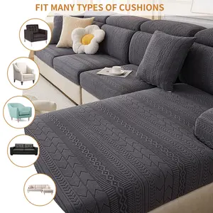 All-Season Sofa Cover, Soft Warm Elastic Dustproof, Detachable Washable, Geometric Pattern, Protective Sofa Slipcover