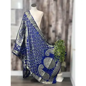 Gharchola dupatta : dark blue