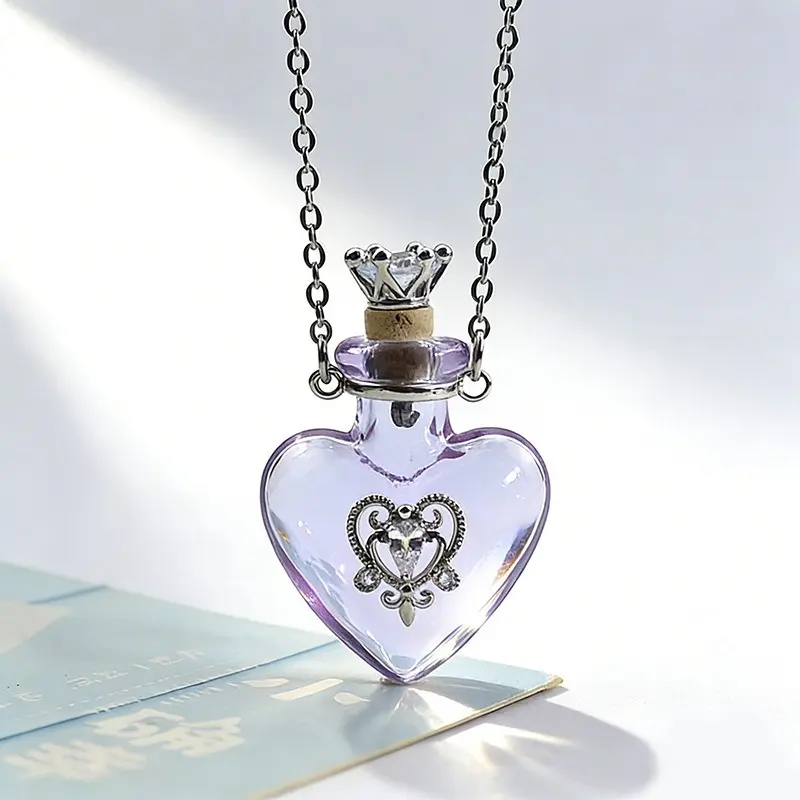 Light purple heart shaped essential oil