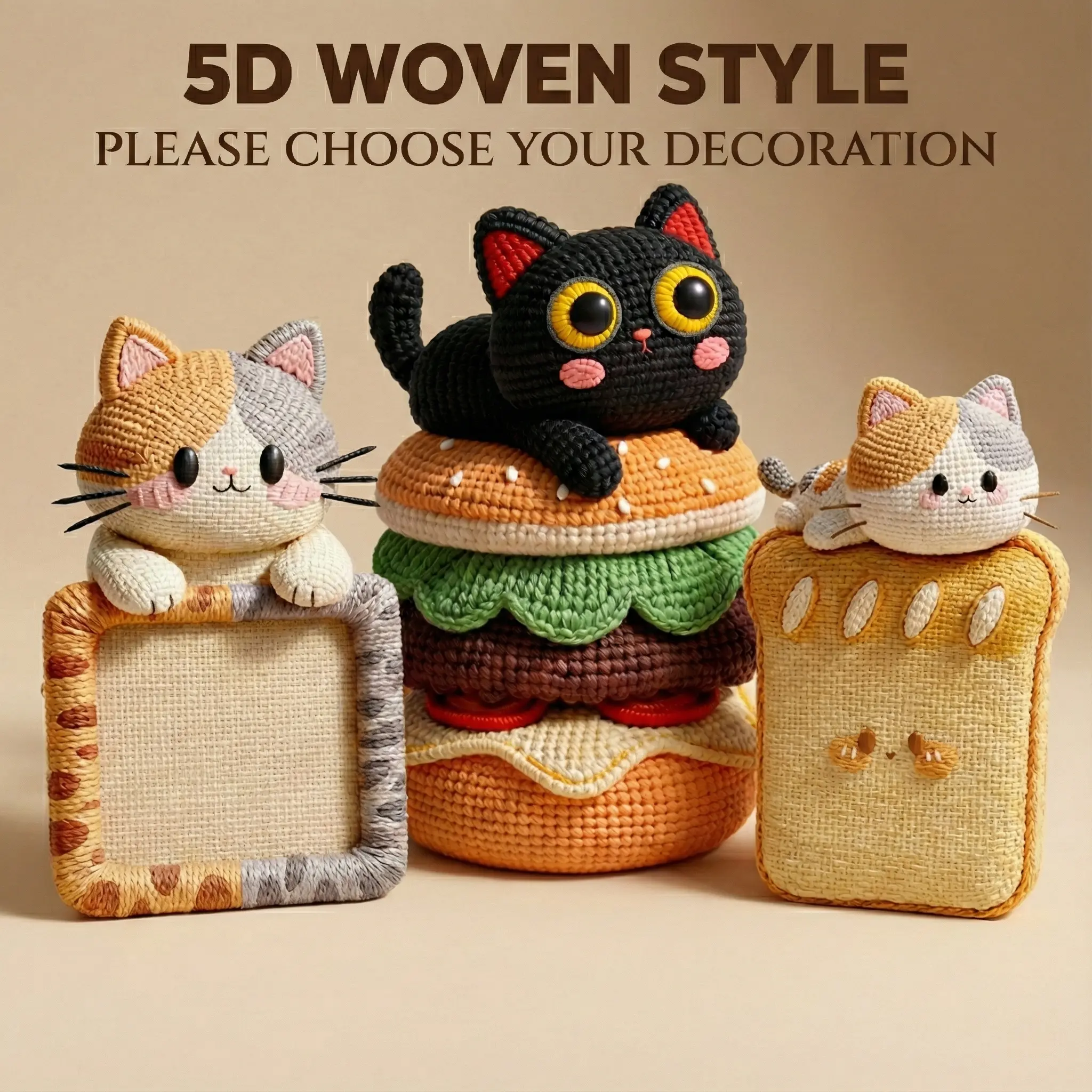 SmartWell Self-Adhesive 5D Woven Novelty Print Felt Cat Scratching Pad, Furniture Protector with Bonus Toy for Sofas, Doors, Cabinets, Novelty Print Scratching Pads