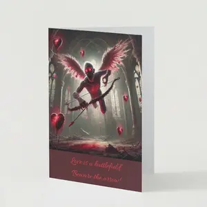 Zombie Cupid Attack Valentine’s Day Horror Card Set of 5 - Unique Design for a Spooky Holiday Experience valentine day anniversary card