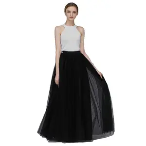 1 pc Women Long Maxi Bridesmaid Tulle Skirt for Wedding Evening Party Prom P68