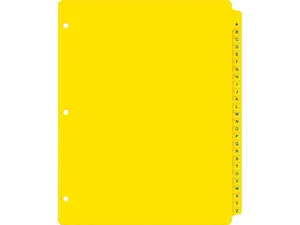 Avery Heavy-Duty Plastic Industrial Dividers, 26 A-Z Tabs, Yellow (23081) Avery Heavy-Duty Plastic Industrial Dividers, 26 A-Z Tabs, Yellow (23081)