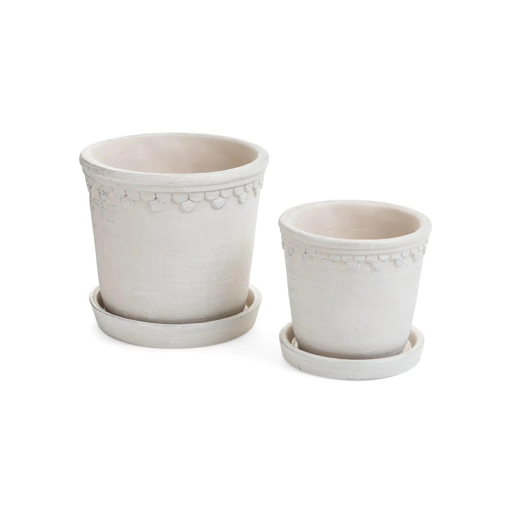 Cement Planter with Saucer