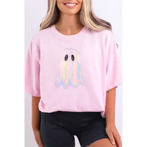 Glitter Ghoul Tee- Pink