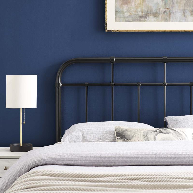 Modway Alessia King Metal Headboard in Black