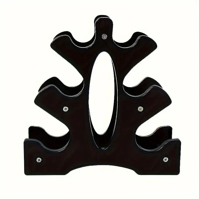 Black ABS three-layer dumbbell rack, suitable for finishing weight at home and gym, compact A design, can place six dumbbells on each side, Home Gym Equipment, Gym Stuff