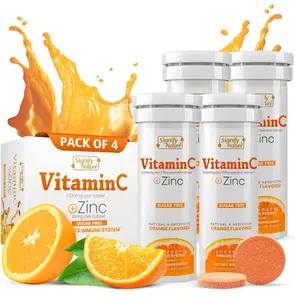 SIGNIFY NATURE Vitamin C 1000mg Effervescent Tablets - Potent Immune Support VIT C with Zinc Supplement - Sugar-Free & Vegan Formula | Dissolvable Vitamin C Tablets - Water Soluble Fizzy Elixir - 40CT