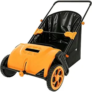 21-Inch Walk-Behind Lawn Sweeper, Push Leaf Sweeper with 3.5 Bushel Collection Bag, Manual Leaf Collector, Leaf Sweeper for Lawn, Yard, Garden,Grass Clippings, Debris