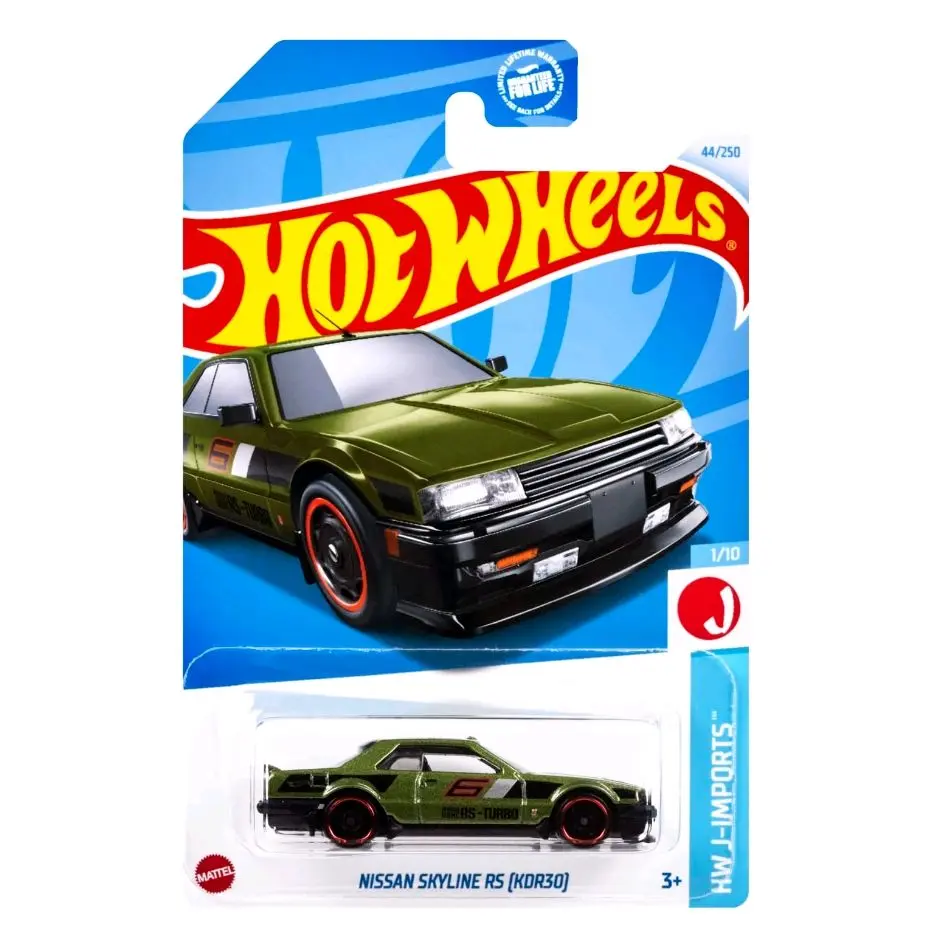 Hot Wheels HW J-Imports 2021 Green Nissan Skyline RS KDR30 Diecast Car Model, 1/10 Scale Model Car, Scale Model Cars