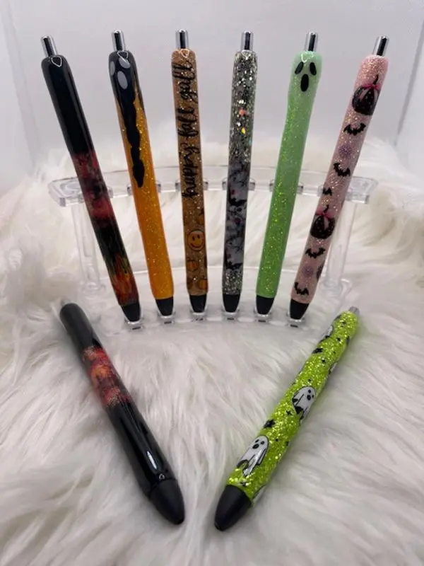 Halloween inspired customizable glitter ink gel pen