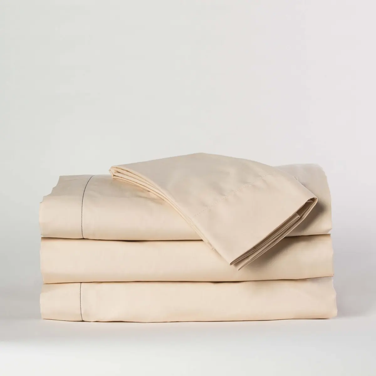 Rifz Textiles GSDB66115-T300 GSD Collection T-300 Blended Bone Twin Flat Sheets 6 PK