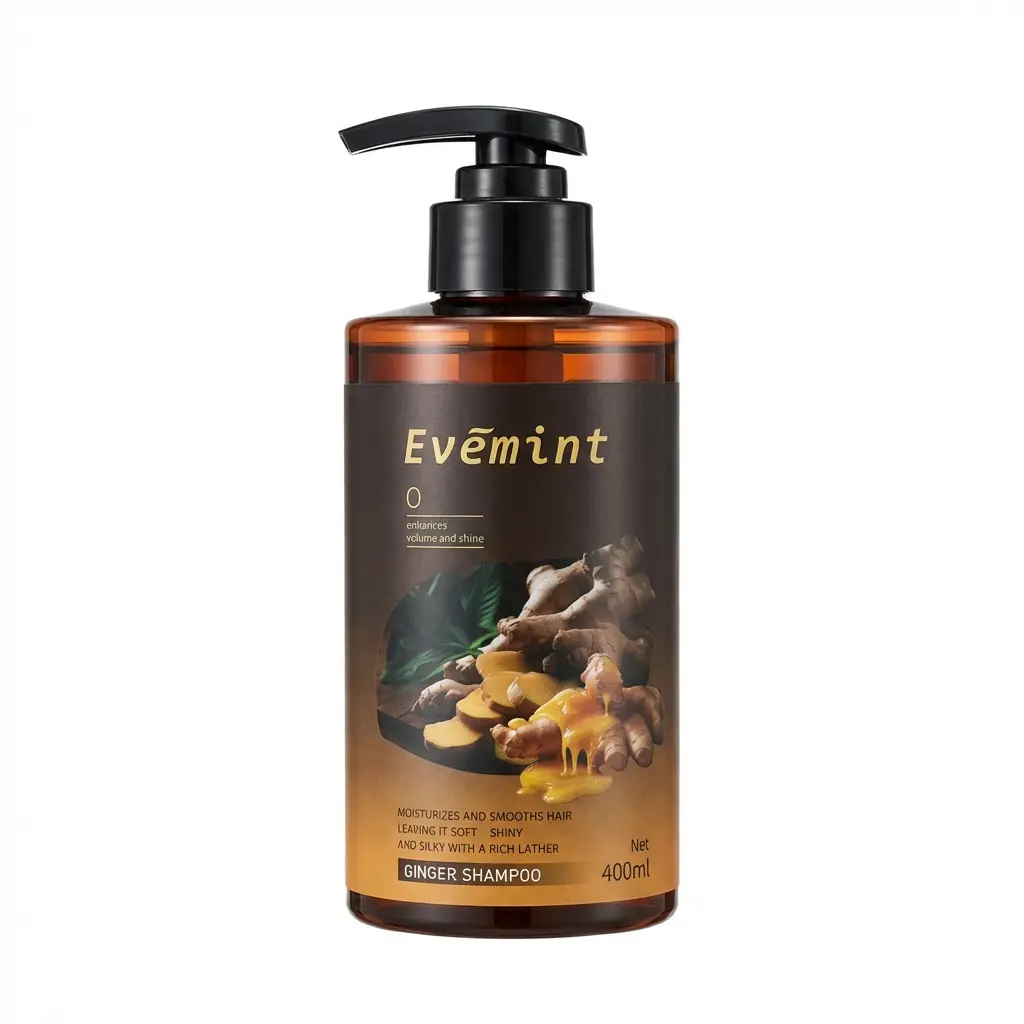 Evemint Ginger Scalp Care Shampoo with Ginger Root Oil, Helps Reduce Flakes & Support Stronger-Looking Hair, Soothes Dry Scalp, Vegan Formula | 13.5 fl oz