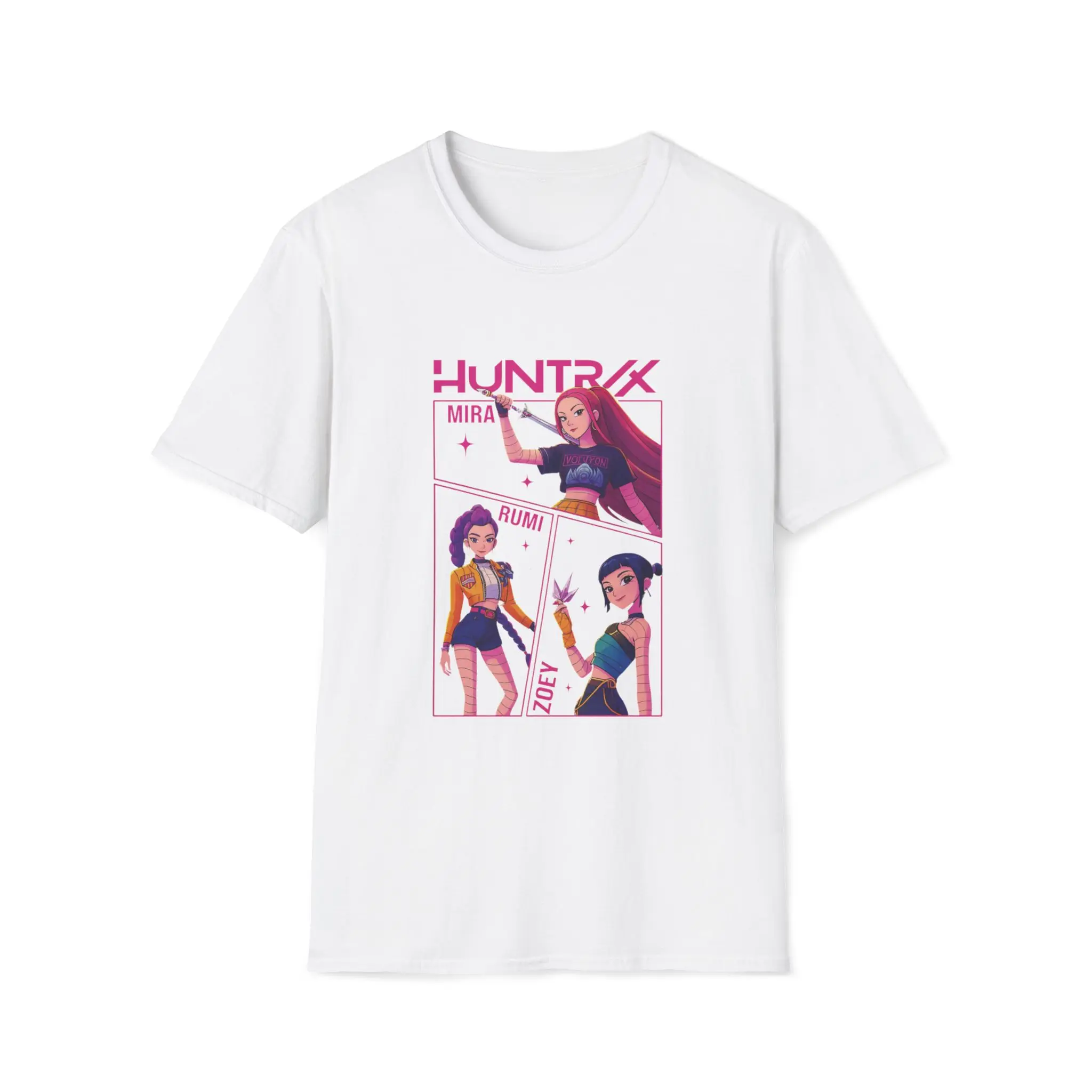 Huntrix Graphic T-Shirt - Netflix Movie Animation Demon Hunters Tee, Unisex Top, Softstyle Shirt, Huntress Shirt, TV Show Tee, Hunter Top