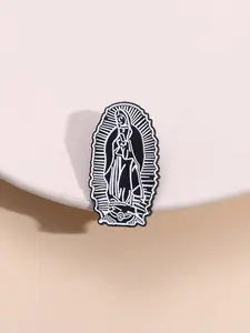 Guadalupe Virgin Pin, Flower Brooch Pin, Lapel Pins, Mexican Religious Art Enamel Badge, Latin Culture Pride Symbol, Catholic Holiday Souvenir, 1 Piece, Jewelry, Accessories