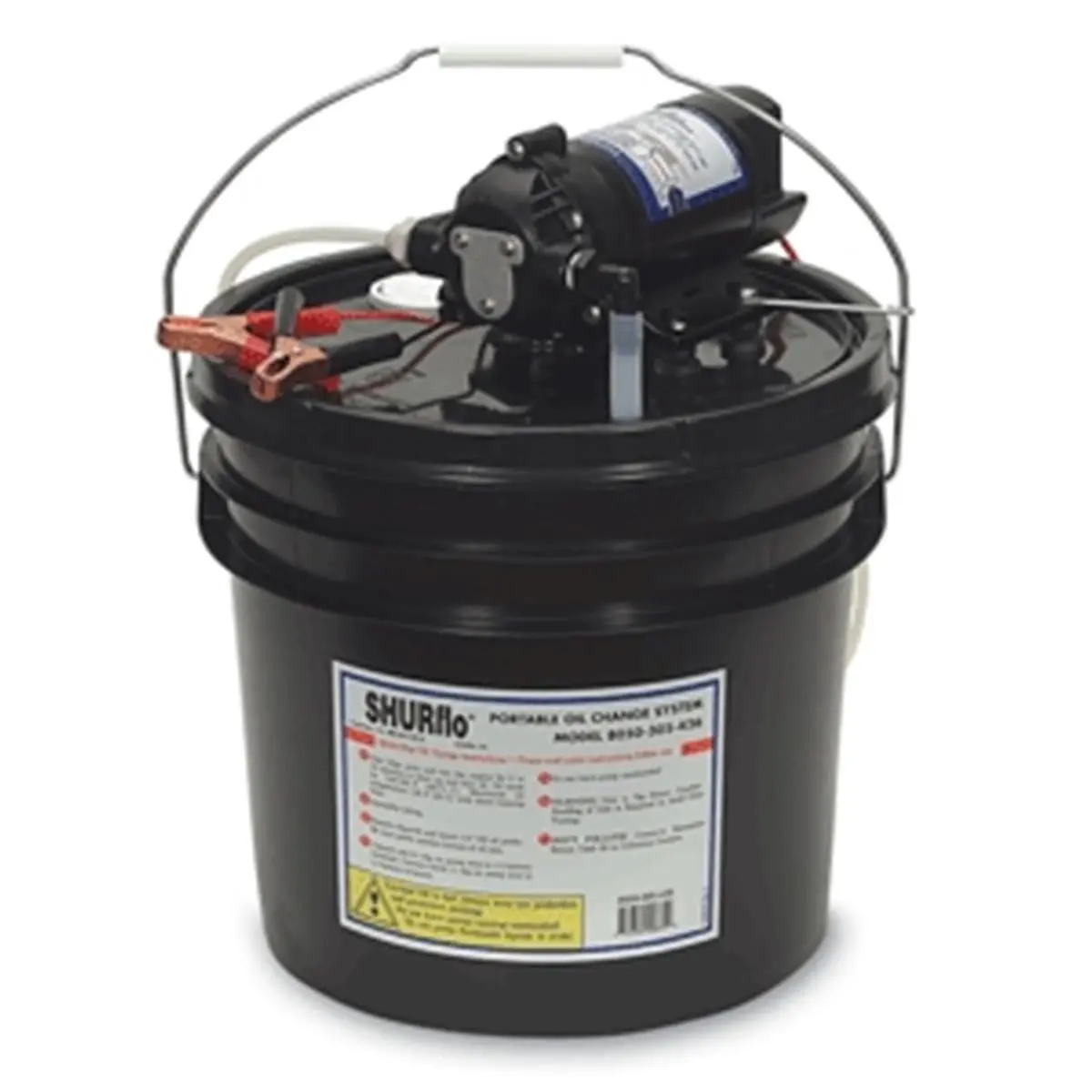 212 MAIN Shurflo Liquid Oil Change Pump with 3.5 Gal Bucket, Liquid Pump Included