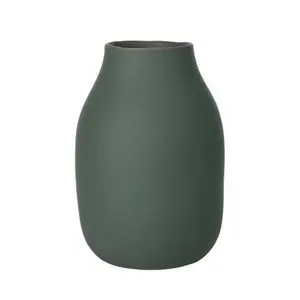 Blomus  20 x 6 in. Colora Porcelain Vase, Agave Green