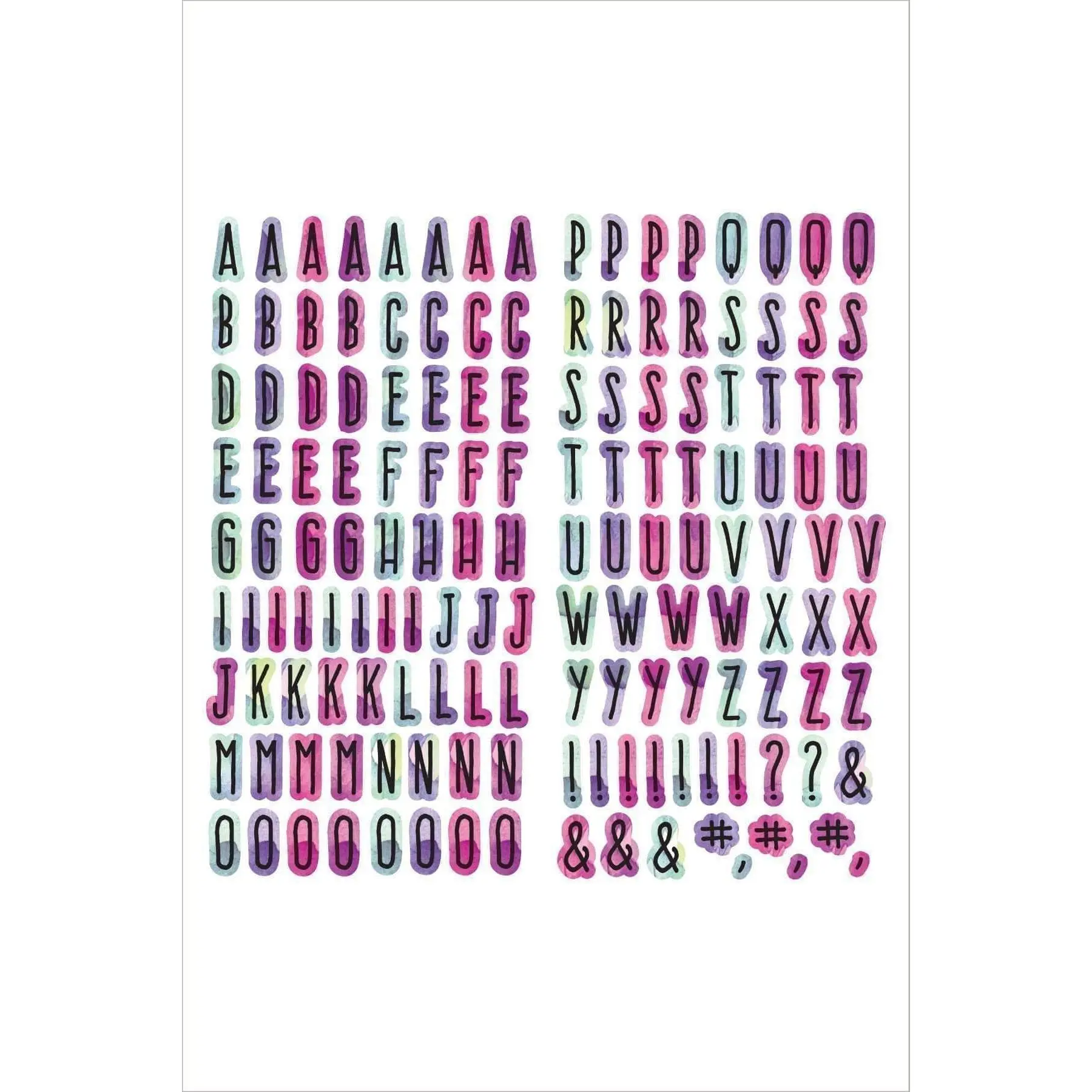 Our Family 6 X 12 Chipboard Alphabet Stickers