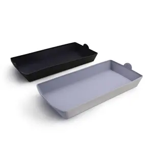 Non-stick Baking Set, 2 Counts/set Silicone Baking Tray, Oven-safe Baking Sheet Tray, Kitchen Baking Supplies