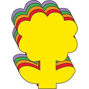 SHAPES ETC. Large Assorted Color Creative Foam Cut-Outs - Flower