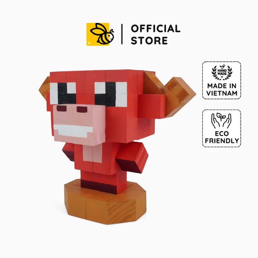 Ox Zodiac Wood Model - Handmade 12 Chinese Zodiac Animal, DIY Wooden Toy, Unique Gift for Him & Her