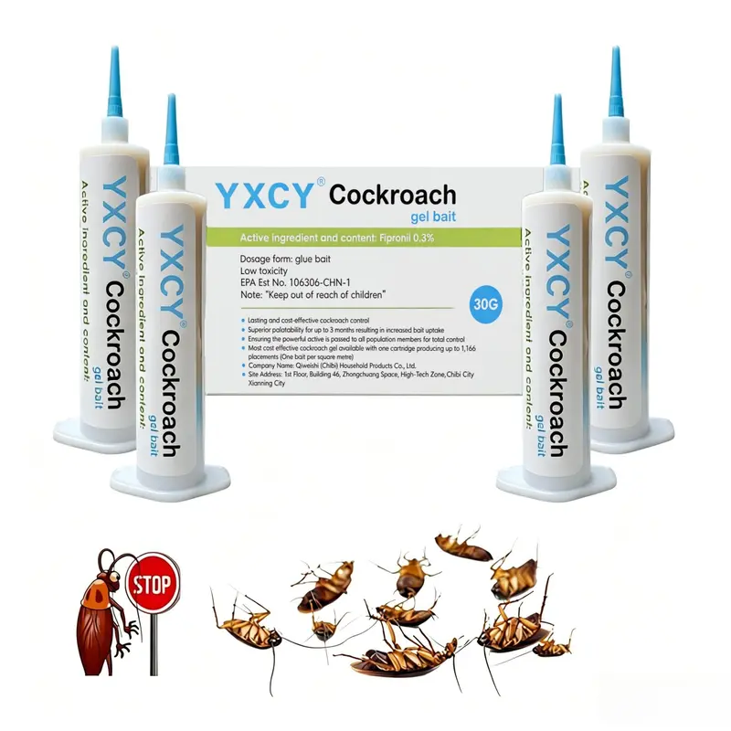 YXCY Cockroach Gel Bait 30g-Safe & Environmentally Friendly Pesticide, Indoor Bug Repellent,Suitable for Camping Tools, Fishing, Travel, garage,Easy Installation Functional Household Care for Outdoor Space, Patios