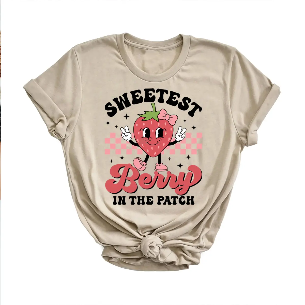 Sweetest Berry In The Patch T-Shirt, S-5XL, Retro Strawberry, Groovy Strawberry Season T-Shirt, spring summer T-shirt, summer shirts for women, trendy tee shirt Comfort Cotton girlfriend clothes