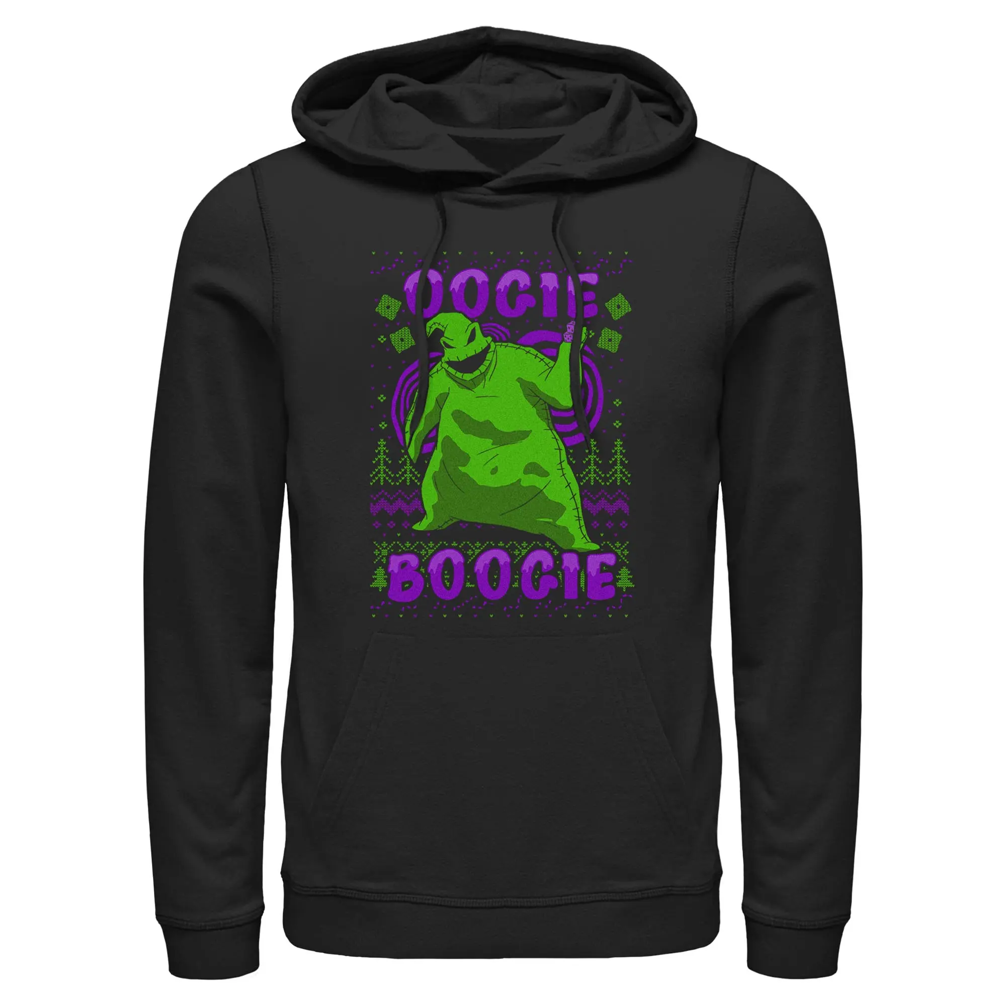 The Nightmare Before Christmas Oogie Boogie Ugly Sweater Mens Lightweight Hoodie