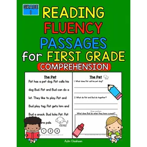 First Grade Fluency Passages with Comprehension Questions Workbook: 1st Grade Reading Fluency Passages and Comprehension Questions for Grade 1 (K-5 Fluency Passages) Paperback – February 28, 2024
