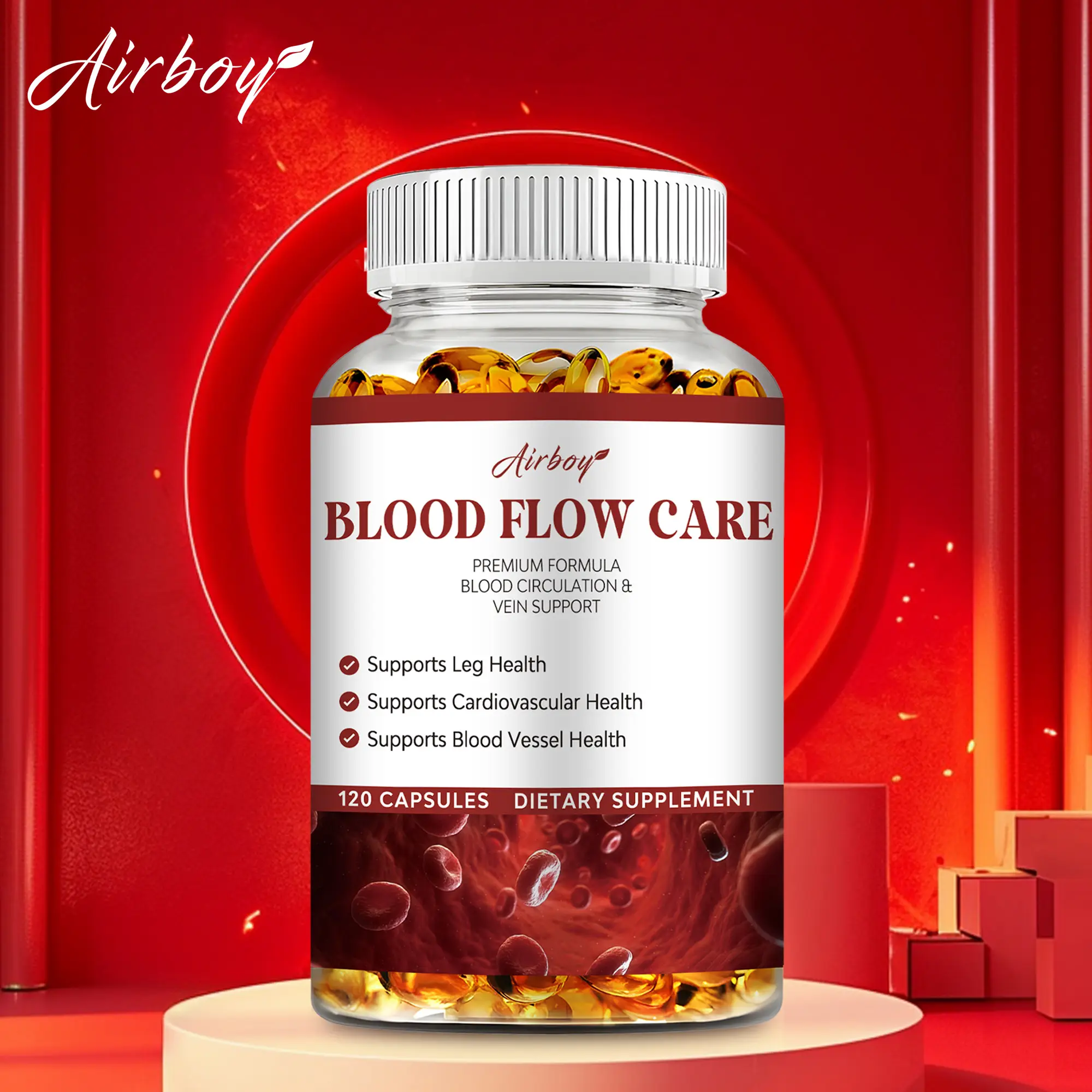 Blood circulation containing niacin, L-arginine, ginger, cayenne pepper, hawthorn, diosmin, blood flow pills