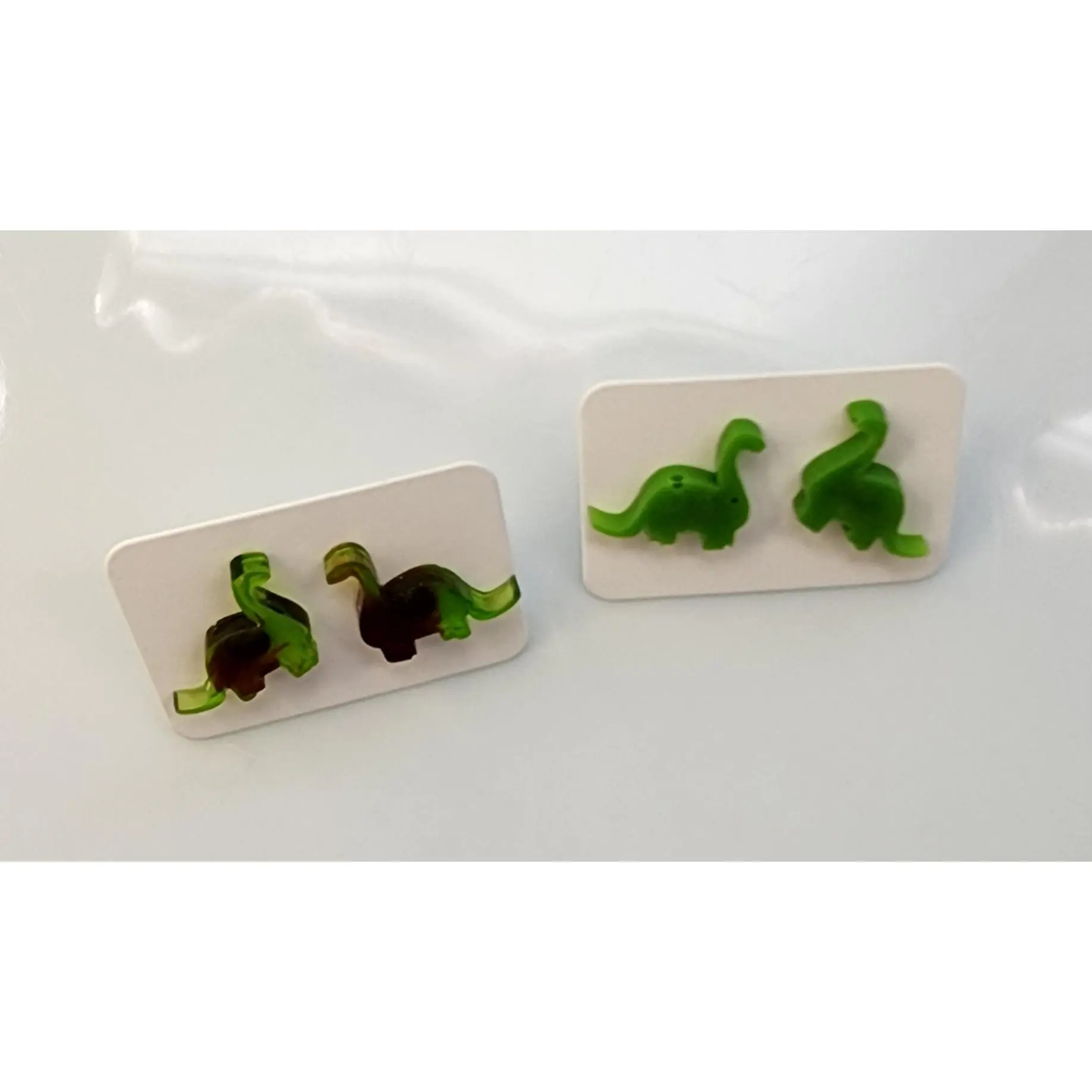 Green Dinosaur Resin Earrings – Cute & Fun Statement Jewelry