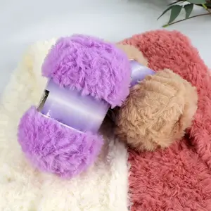Fluffy Faux Fur Yarn, Long Hair Woolen Hand Knitting Thread, Warm Sweater Scarf Hat Carpet Shawl Making Material