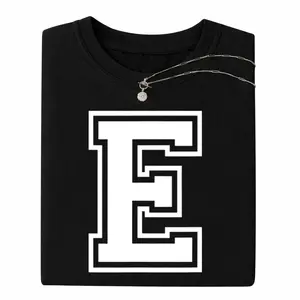 Letter E Monogram Tee - Varsity Alphabet Initial Shirt