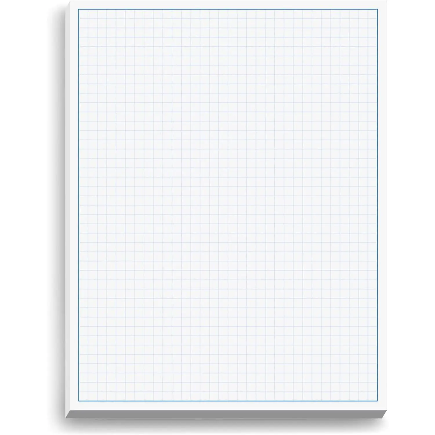 Graph Paper Pad for Blueprint Drawings, Drafting, Engineering Drawing, and Planning - Graph Paper 8.5x11 Blueprint Quadrille Grid Paper Pads with Blue Lines, High Brightness 50 Sheets (1-Pack)