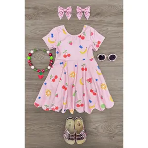 Pink Glitter Fruit Dress