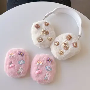 Rainbow Rabbit Bear Headphone Ear Cushions, Bunny, Compatible with Apple AirPods Max, Cute Couple Design, Comfortable Fit, Protect Your Ears, Headphone Accessories, Headset Cover