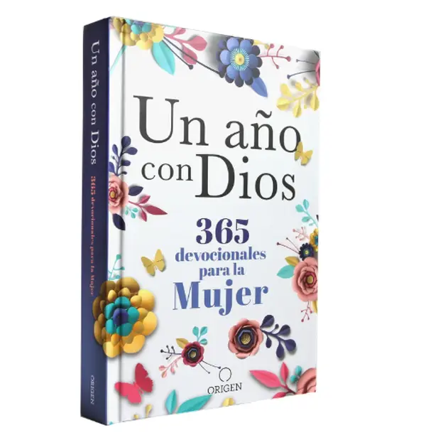 "Un año con Dios" Spanish-Edition Proverbs-Focused Hardcover Bible Study Guide - Annual 365 Daily Devotionals for Women, Beautifully Designed Inspirational Book Focus on God, Religious