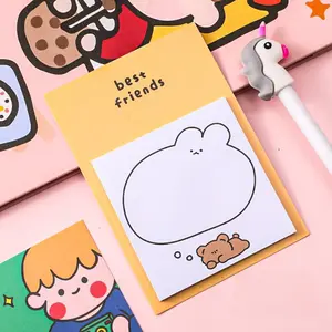 Cute Cartoon Bear Pattern Sticky Note (30sheets/pad), Self Adhesive Note, Sticky Memo Pad, Office Stationery for Home School and Office