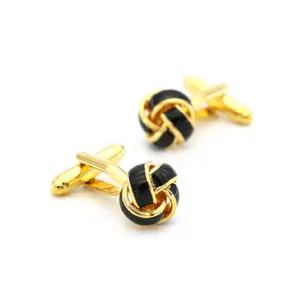 Gold & Black Knot Cufflinks