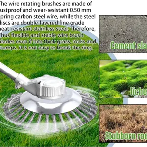 8-10 Inch Anti-Break Wire Trimmer Blades, Steel Wire Cutting Head, Rotating Steel Brush Weed Removal, Adapter Kit Included, Garden Lawn Grass Cutter, Metal