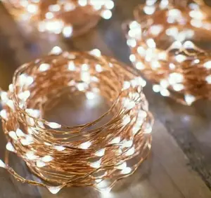 20 LED Copper Fairy String Lights, 1M Battery Operated Waterproof String Light, Warm White & Multi-Color for Indoor Outdoor Party Wedding Gift Box Decoration
