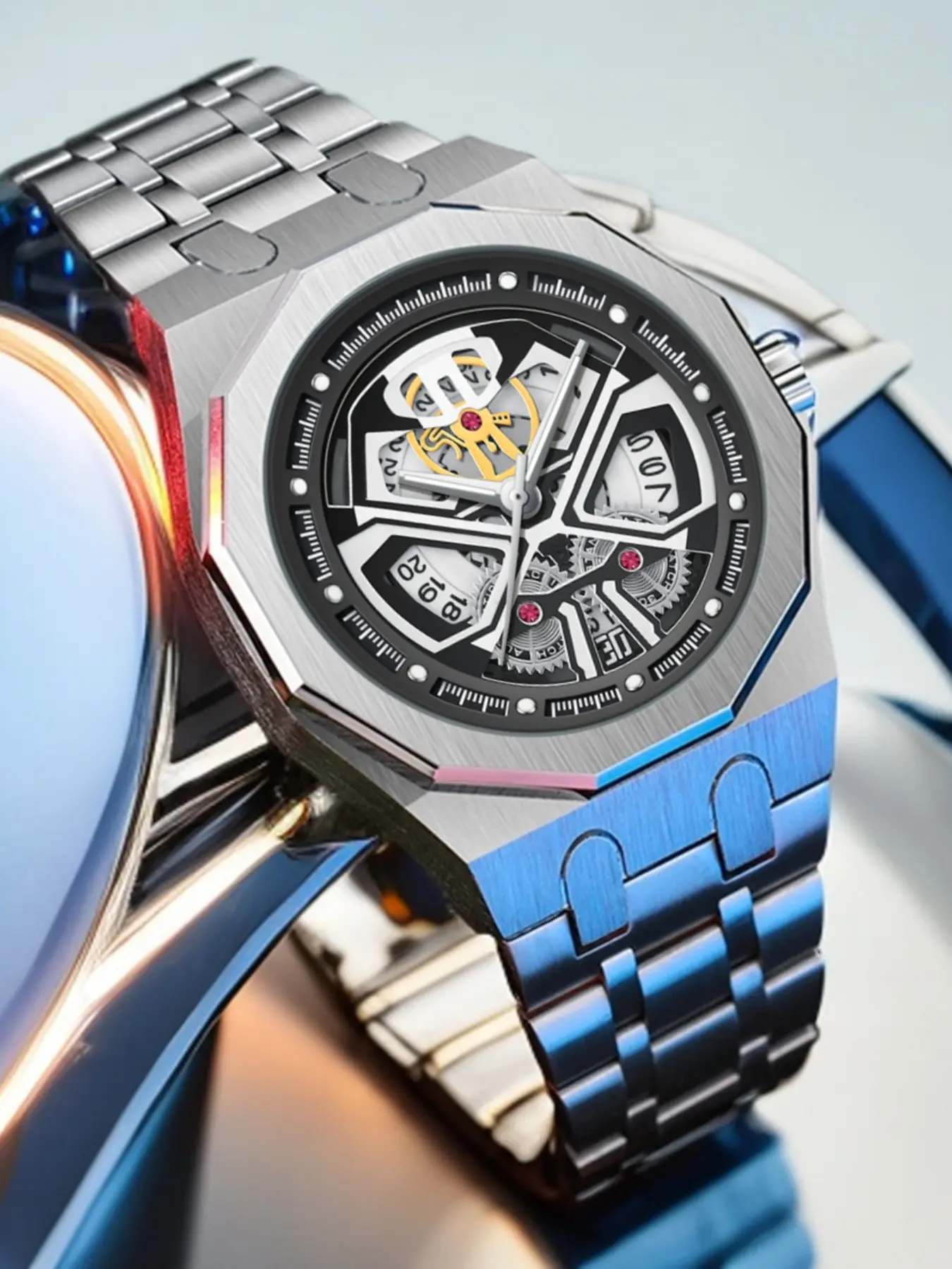 Men's Quartz Watch, Samurai Design, Luminous Analog Dial, Business Calendar, All-Season Wear, Stylish and Versatile, Multifunctional Watch, Analog Quartz Watches