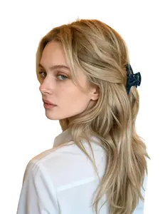 Medium 8cm Hair Claw Clip, Boho Style Random Print, Acetate Material, Elegant Retro Design, Perfect Holiday Gift for Women