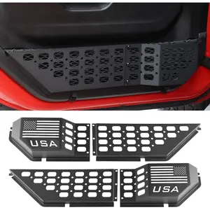 JL Metal Front Door Storage Pocket Box Door Net Pocket Replacement Side Insert Organizer Box Compatible with 2018-2023   JL Accessories JLU & Gladiator JT (Black)