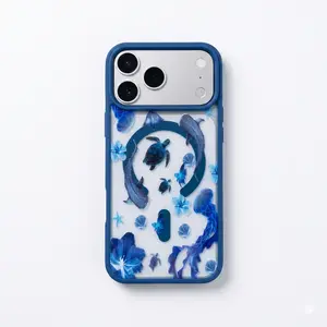 Chic Magnetic Case for iPhone11/12/13/14/15/16/promax whalesshark MagSafe Ready, Anti-Slip, Ultra Thin | Aesthetic Touch for Daily Use Shockproof Tpu Cover