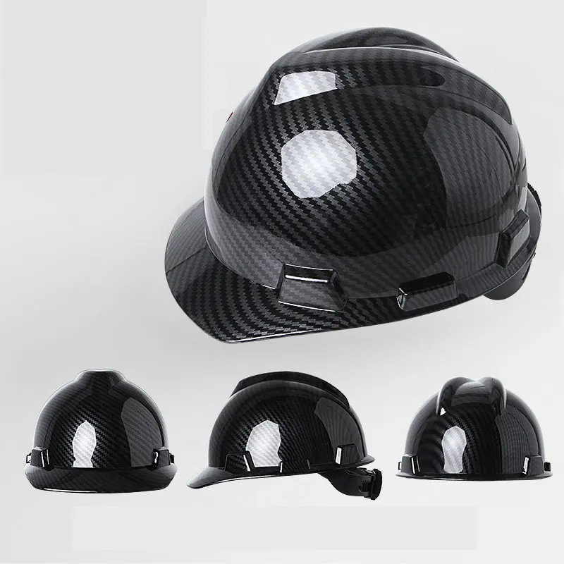 Carbon fiber helmet small size bright black