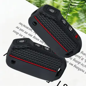 Premium Soft Silicone Car Key Case Cover for KIA Sportage R Stinger GT Sorento Ceed Cerato Forte -Full Key Fob Accessories