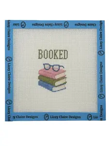 Booked- Luggage Tag Sized - 18 Mesh 6x6 - Needlepoint Canvas